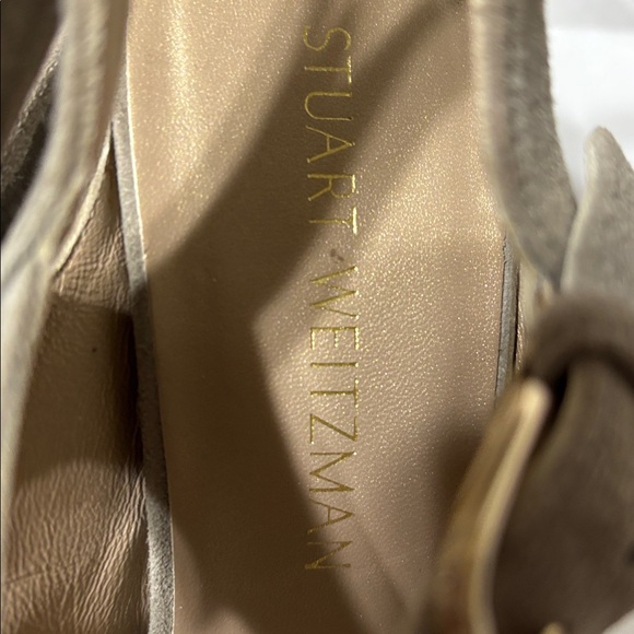 Stuart Weitzman Beige Suede wedge Sandals. Made in Spain. EUC - Picture 5 of 8